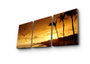 Wallity Reloj de Pared de Lienzo Decorativo 3 Piezas Multicolor